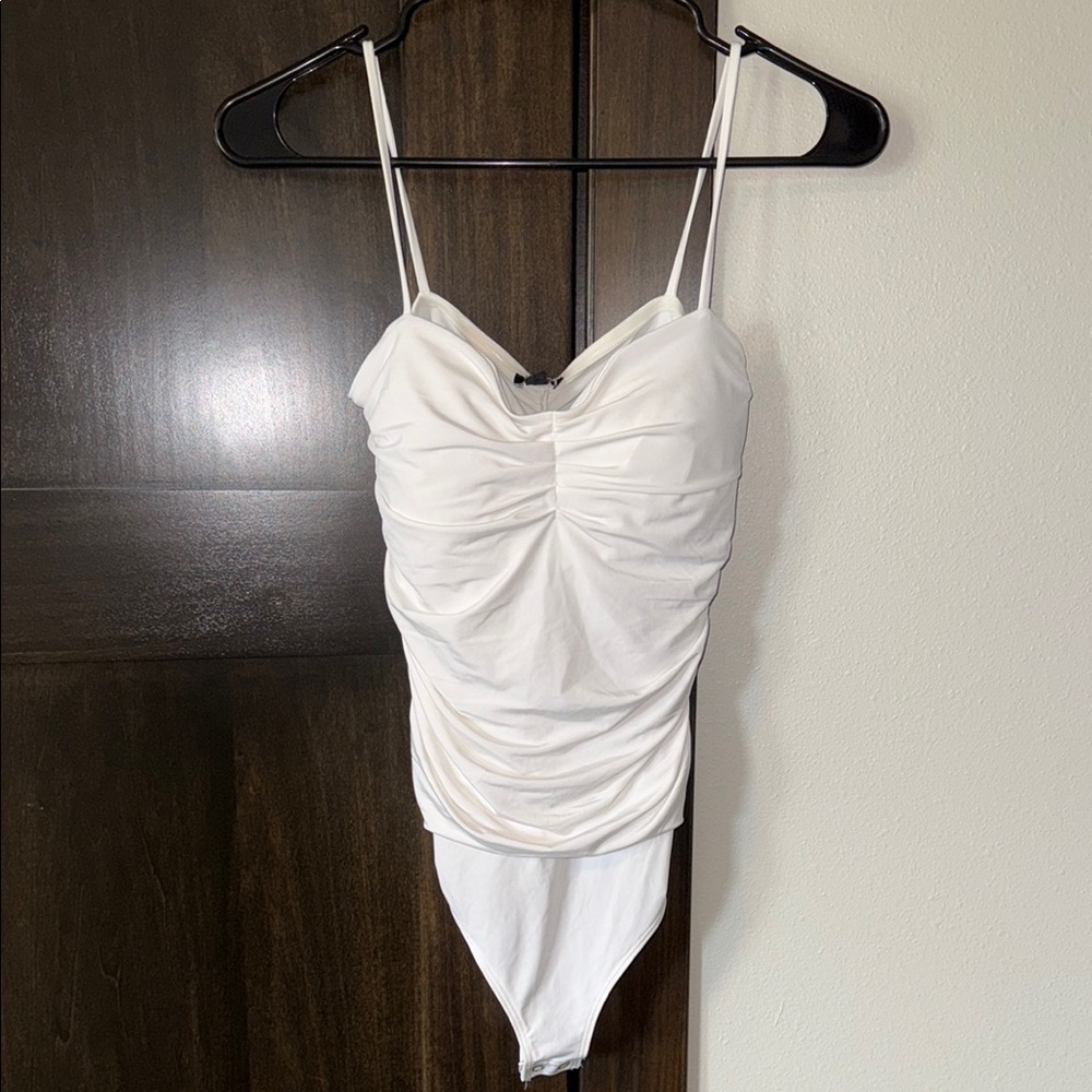 Express White Body Contour Bodysuit